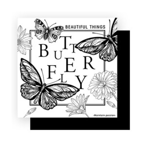 Hartie coreana "butterfly"(20 foi) - #111 alb