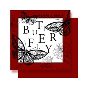 Hartie coreana "butterfly"(20 foi) - #012 rosu