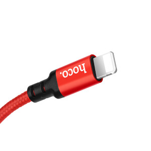 Hoco x14 times speed lightning cablu de încărcare,(lungime 1 m) roșu and negru