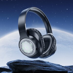 Наушники hoco esd19 cool shine bt с подсветкой, черные Thumbnail 3