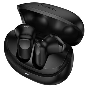 Căști bluetooth hoco eq25 true wireless, negru intens, fără obstacole