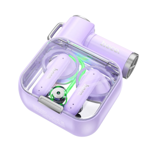 Căști bluetooth hoco des43 core transparente, violet Thumbnail 2