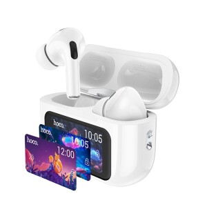 Căști hoco ew72 soar wireless cu ecran tactil și reducere a zgomotului, bluetooth, albe