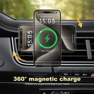Wiwu qi2.0 mago magsafe ch-323 — încărcător auto wireless Thumbnail 3