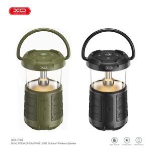 Xo f49 outdoor dual speaker camping light audio — портативная bluetooth-колонка с кемпинговой лампой (15w, 3600mah) Thumbnail 1