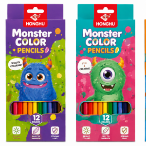 Creioane colorate 12cul.  honghu monster party  hl-25024  1/12/240 Thumbnail 1