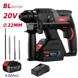 Ciocan rotopercutor cu acumulator litiu-ion 20v 22mm 4.0ah*2 Thumbnail 3