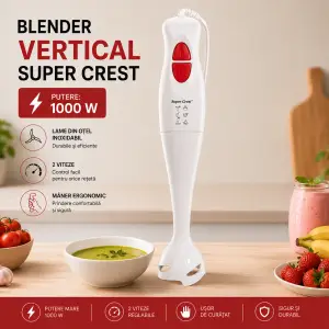 Blender vertical super crest, alb 1000w (sct-7017)