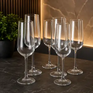 Set 6 pahare din sticla pentru sampanie, 195 ml  (1022702)